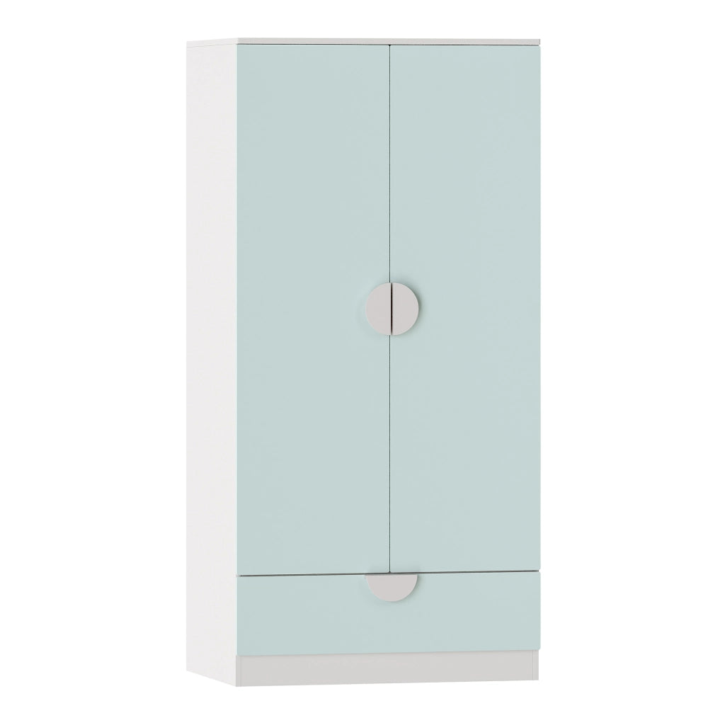 Armadietto Sandnes per Bambini con Appendiabiti e Cassetto 123x60x40 cm Menta Verde [en.casa]