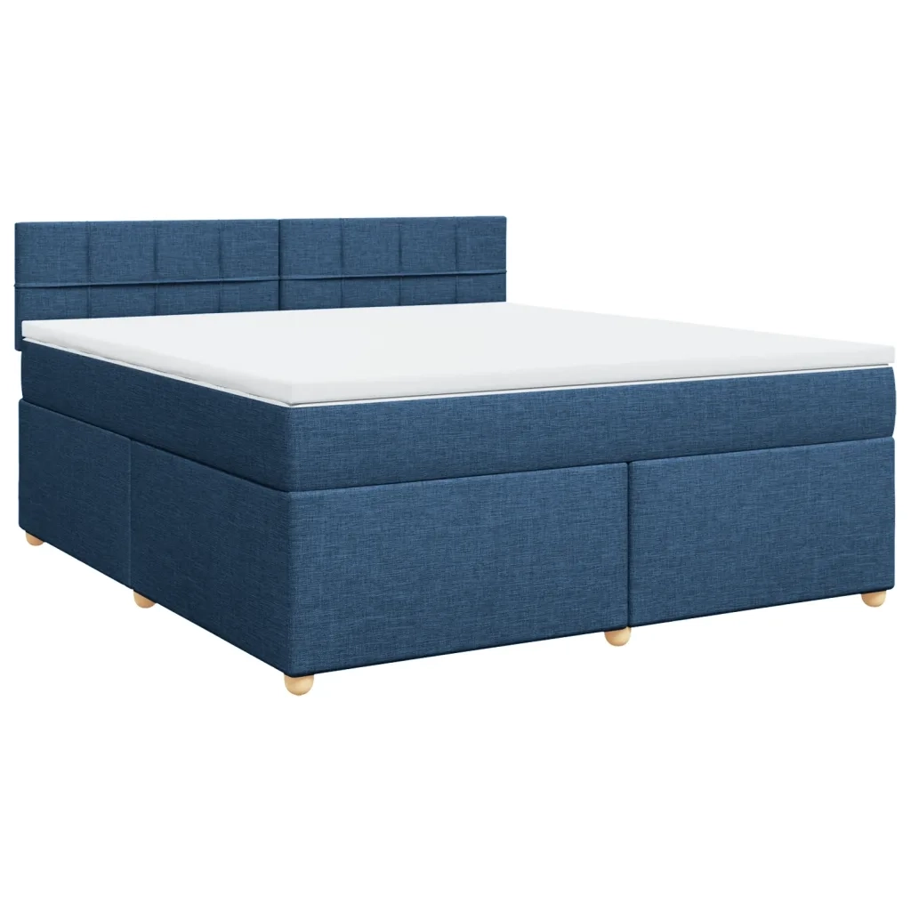 Giroletto a Molle con Materasso Blu 180x200 cm in Tessuto 3286765