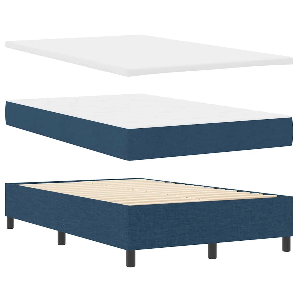 Letto a molle con materasso con led Blu 120 x 200 cm Tessuto