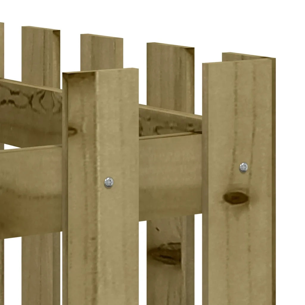 Fioriera da Giardino-Vaso da Esterno-Contenitore per Piante Recinzione 150x50x70cm in Pino Impregnato