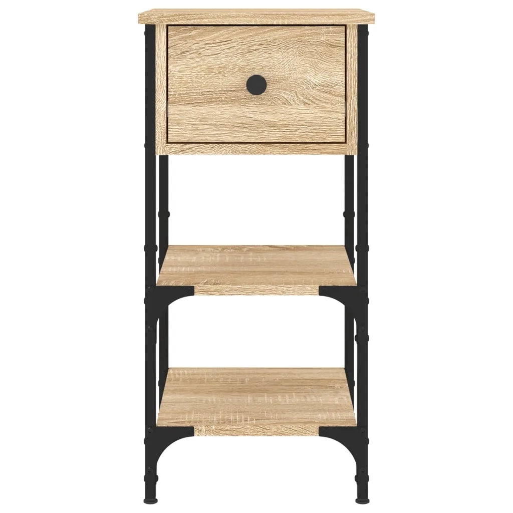Set di 2 Comodini | Armadio da Notte | Mobiletto da notte Rovere Sonoma 34x36x70 cm in Legno Multistrato