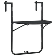 Tavolo da Balcone Pensile Nero 60x64x83,5cm Plastica Rattan cod mxl 47163
