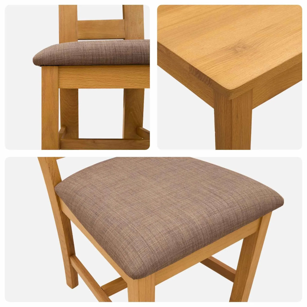 Set da pranzo 5 pz Grigio Legno di Quercia Massello 3430247