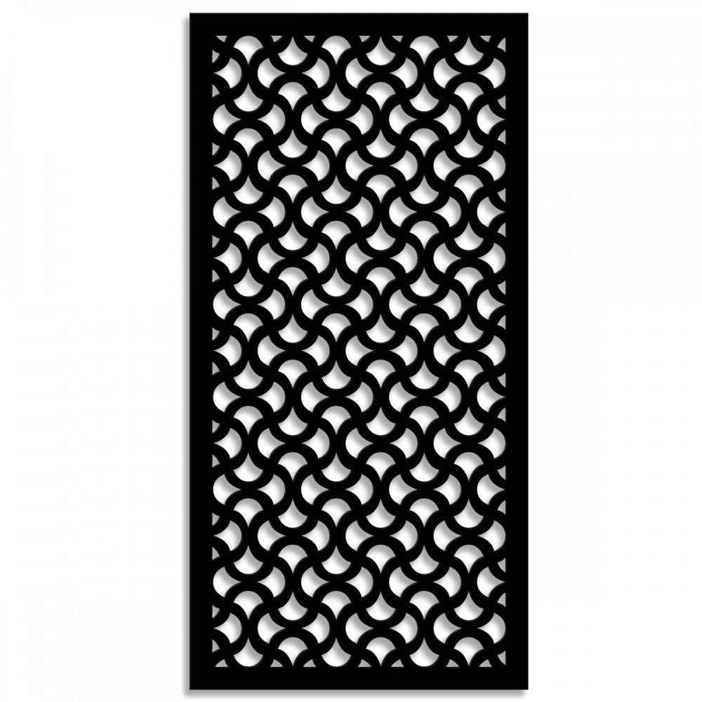 DROPS - Pannello in PVC traforato - Parasole Misura: 50x150 cm, Colore: nero