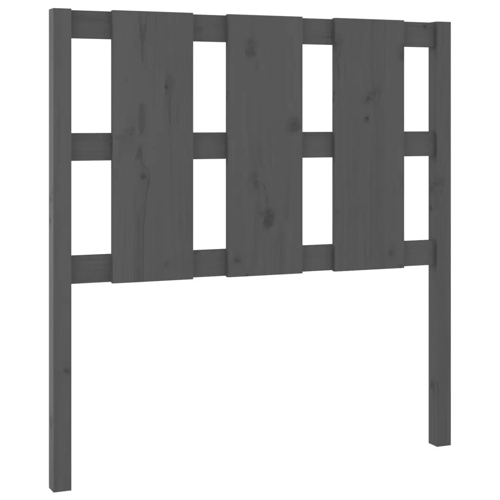 Testiera | Testata per Letto Grigia 95,5x4x100 cm Legno Massello di Pino