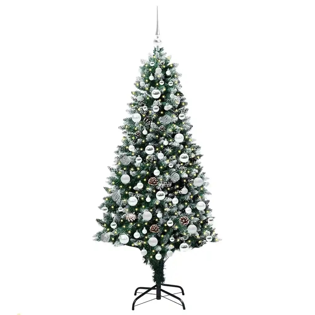 Albero di Natale artificiale con 300 LED Verde 180 cm 3396269