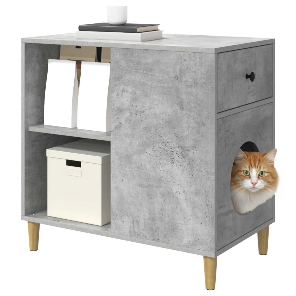 Casa per Gatti Calcestruzzo 72 x 42.5 x 70 cm Legno multistrato