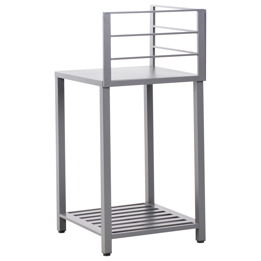 Set di 4 pezzi per cucina all'aperto Grigio Alluminio Armadio di stoccaggio Isola Lavello Stazione di cucina all'aperto