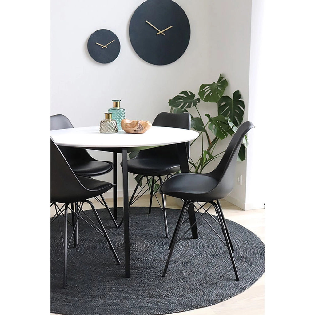 Set di 2 Sedie Oslo, Nero, Similpelle, 55x48x84 cm