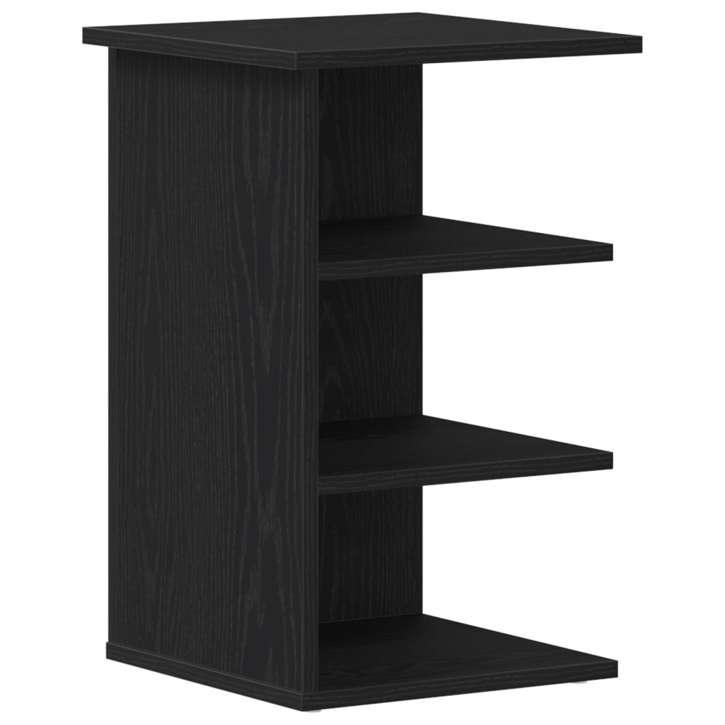 Mobiletto  Nero Rovere 35x35x55 cm Legno ingegnerizzato