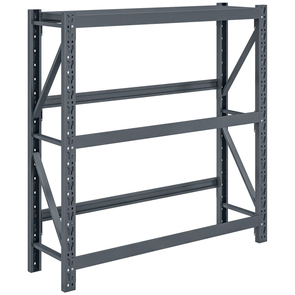 Scaffale per Casse di Bevande a 3 Livelli ¨C Zephmum ¨C Grigio 110x30x110 cm
