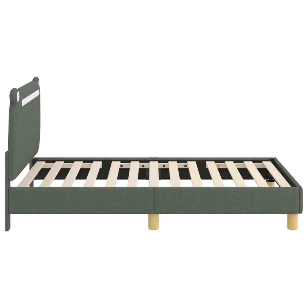 Struttura letto Bambini | Letto Infantile | Lettino con testata Grigio Scuro 80 x 160 cm
