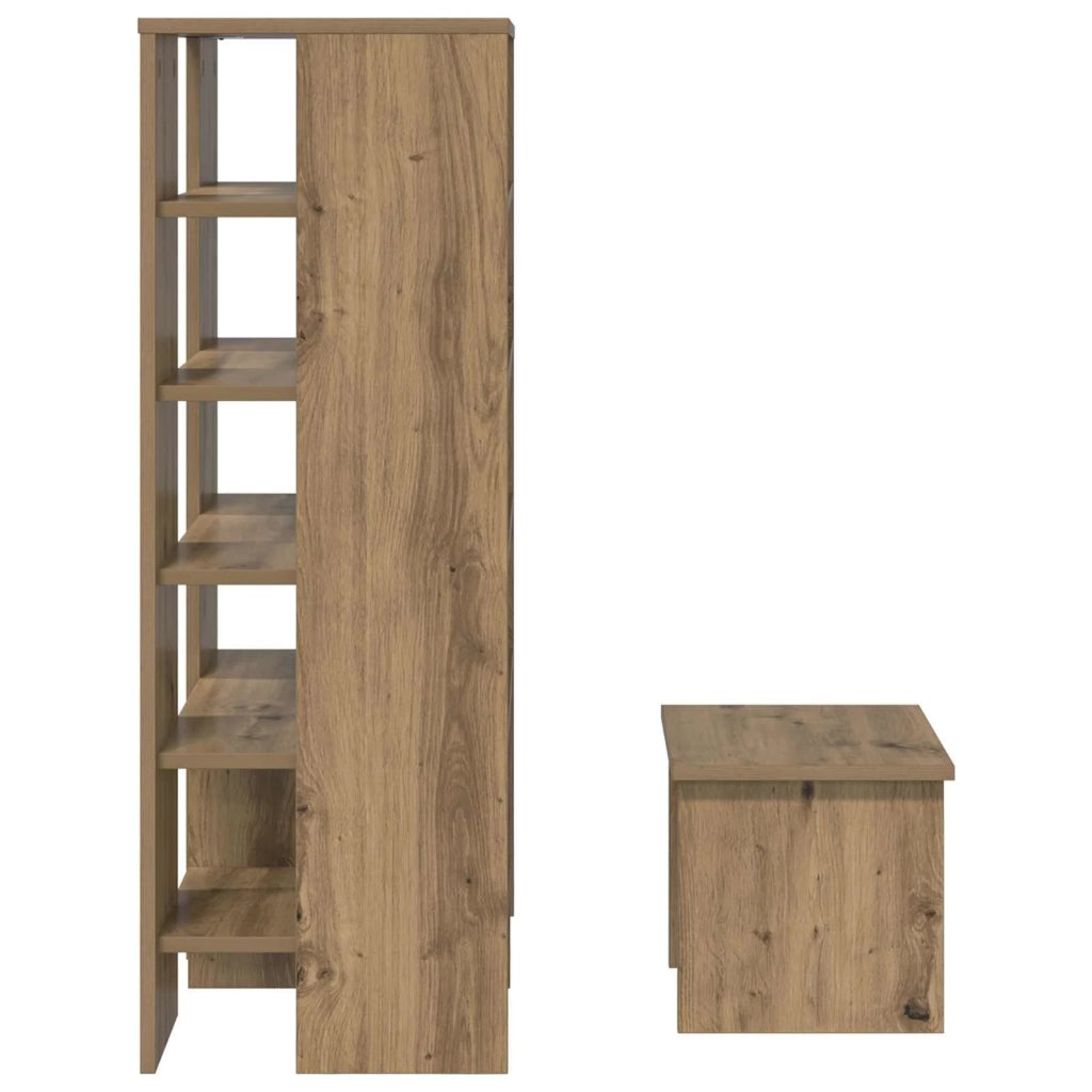 Mobile per scarpe 2 pcs Rovere artigianale Legno multistrato 8000387