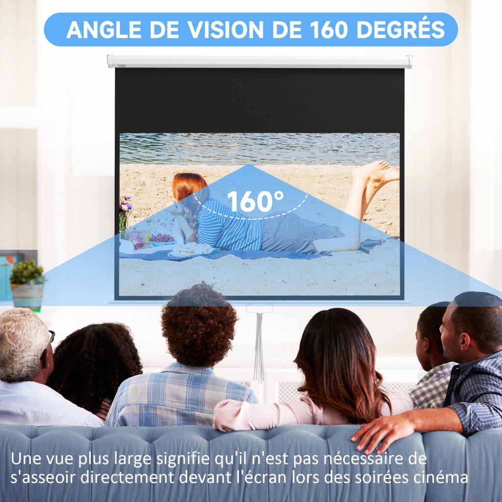 Schermo per proiezione TV e Home Cinema 80 pollici 16:9 4K HD ¨C Minimal ¨C 187x150 cm