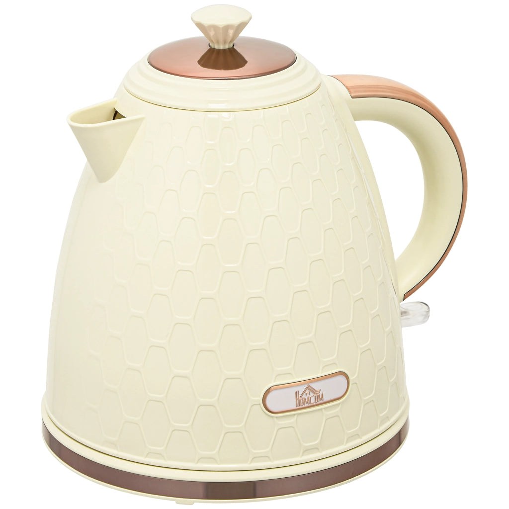 Bollitore Elettrico 2200W ¨C zephmum ¨C Beige, Sichtfenster, Filtro