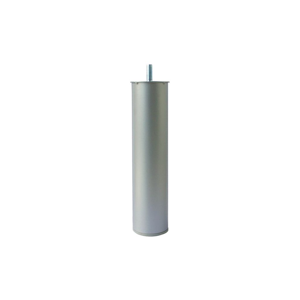 Piede tondo in metallo per rete letto Ã˜ 60 - H. 25 cm. grigio