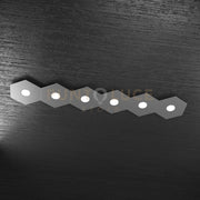 HEXAGON APPLIQUE-PLAFONIERA 6 LUCI GRIGIO ANTRACITE 1142-6L-GA
