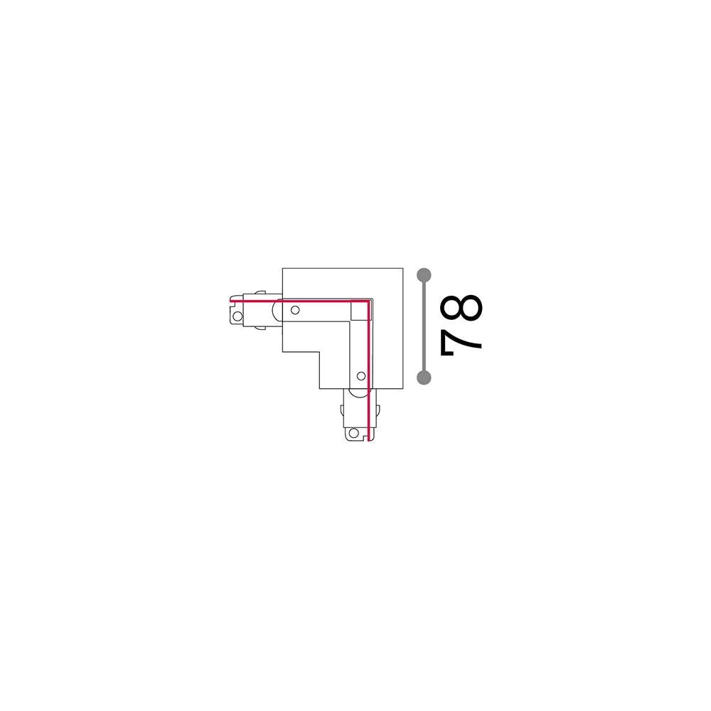 Kit Connettore Da Incasso Sinistro On-Off Link Alluminio Bianco