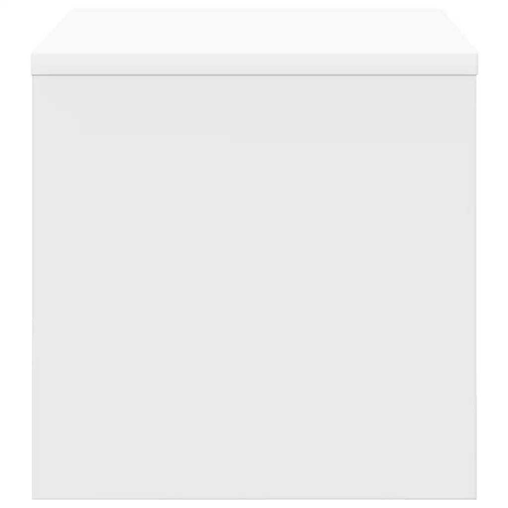 Comodino Bianco 40x30x30 cm Legno Ingegnerizzato 800063