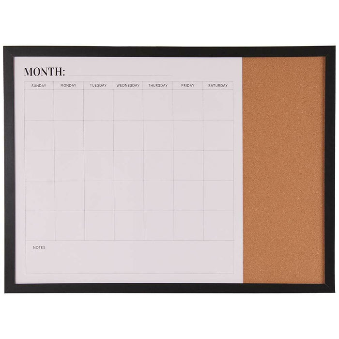 Bacheca Memo Lavagna Magnetica Bianca e Sughero Combinata 60x40cm Casa Ufficio