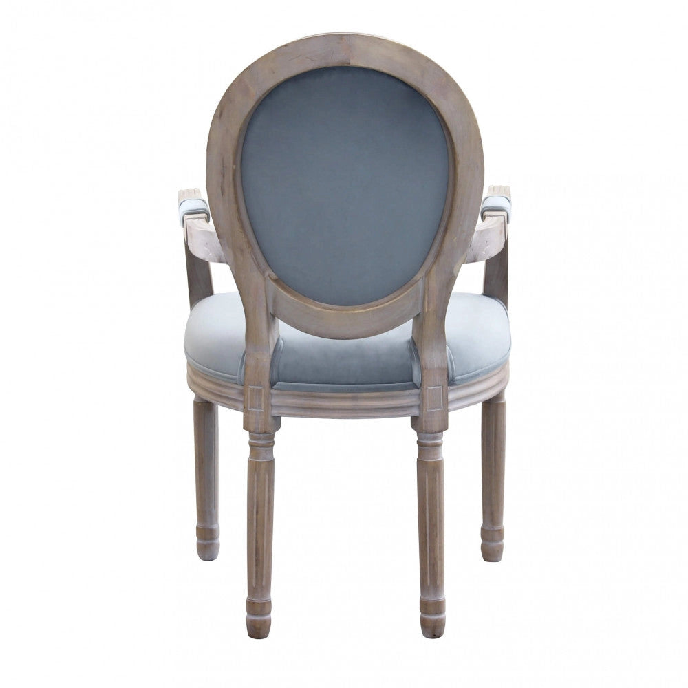 Poltrona Constance in Velluto Grigio 55x46x96 h cm in Velluto Grigio