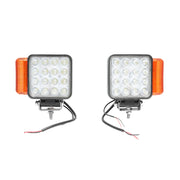 Set di lampade LED tipo faro con segnalazione destra e sinistra, 16 LED, 12-24V, dimensioni 139x128x57mm, Breckner Germany