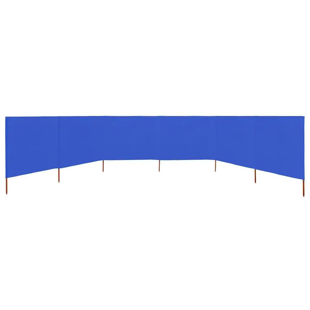 Paravento a 6 Pannelli in Tessuto 800x160 cm Azzurro CFW3689328