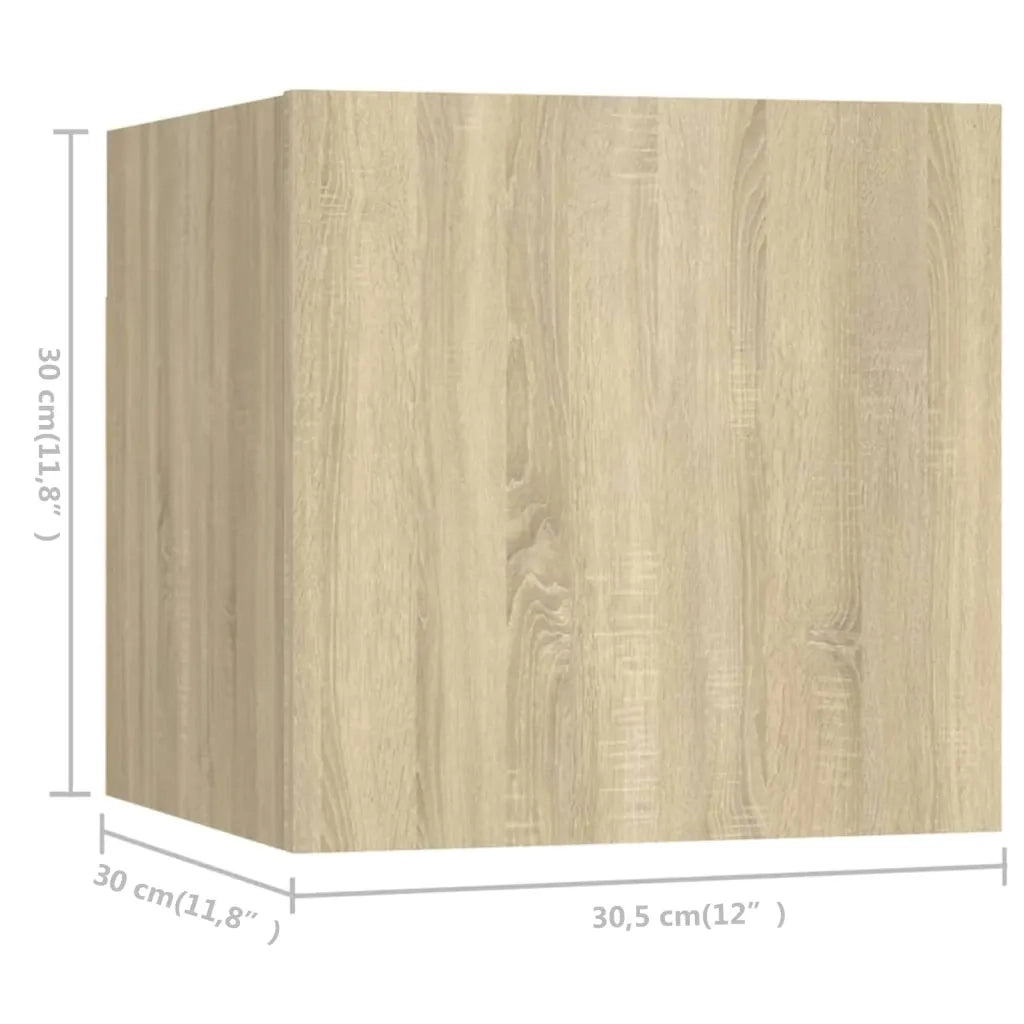 Set di Mobili Porta TV 7 pz Rovere Sonoma in Legno Multistrato 3079028