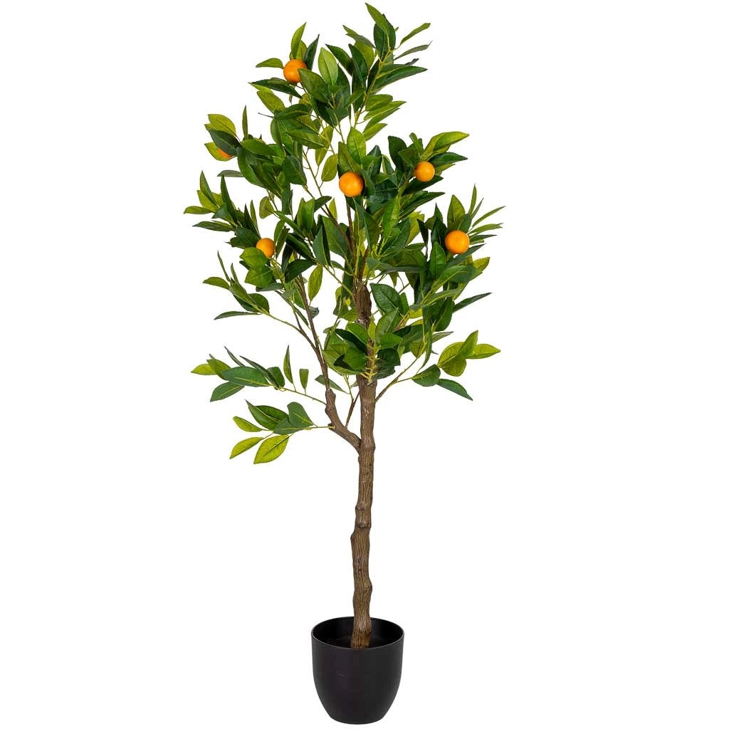 Albero di arancio artificiale decorativo verde 55x55x120
