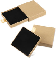 Scatola per gioielli - 2 pezzi - Moka - Scatola in cartone riciclato - Scatole per conservazione dei collane/bracciali/orecchini - Regalo per amici/famiglia - Scatola per gioielli