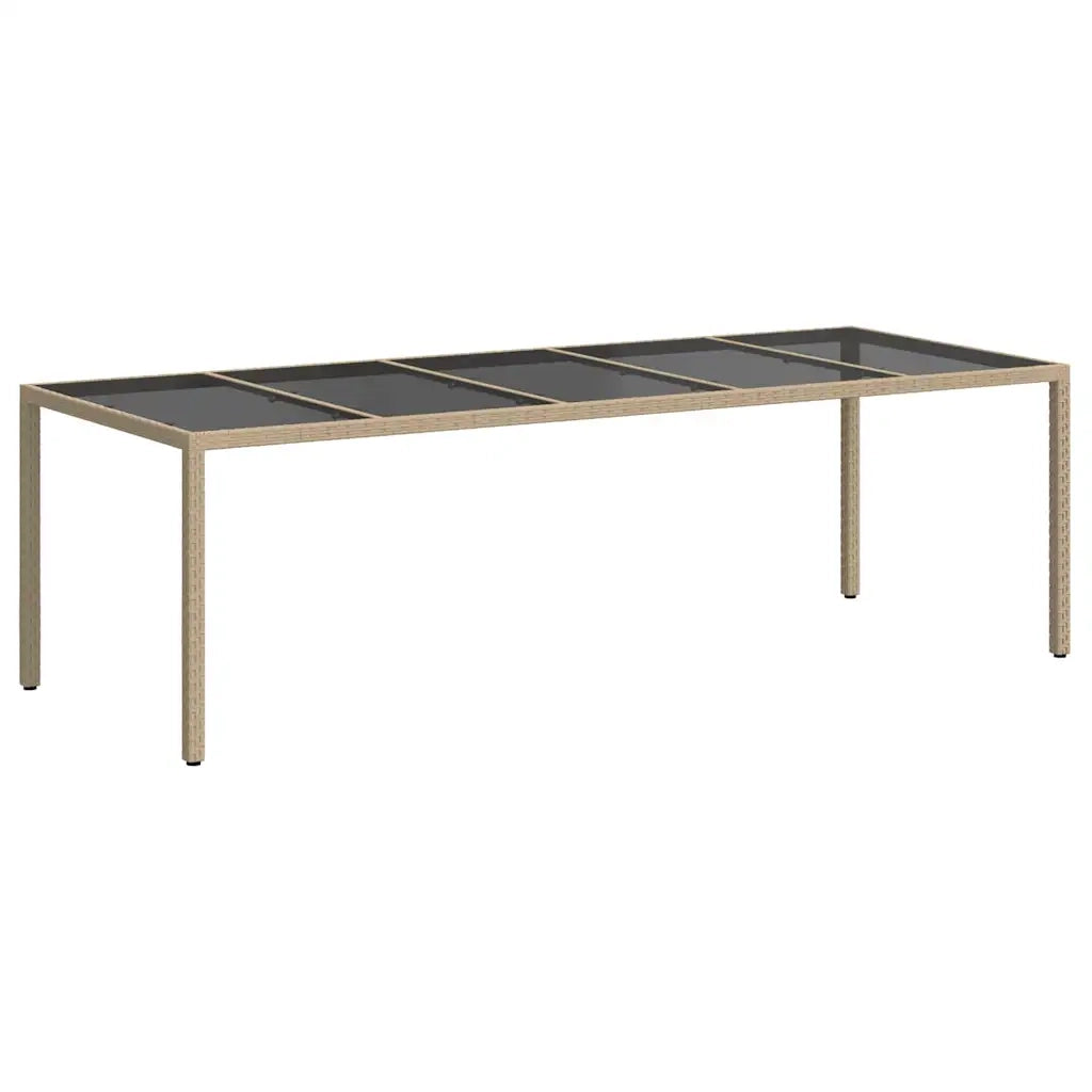 Tavolo da Giardino Beige 250 x 100 x 75 cm polyrattan 362557