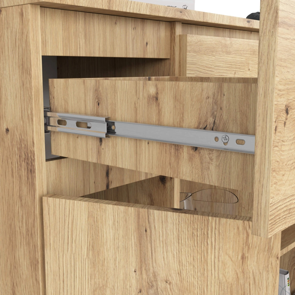 Cassettiera AKORD K100 Quercia Artigiana 101 cm 2 ante 3 cassetti 101x35x98 cm