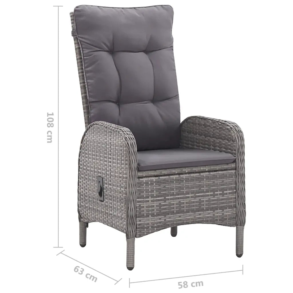 Set da Pranzo da Giardino 9 pz Grigio cod mxl 51980