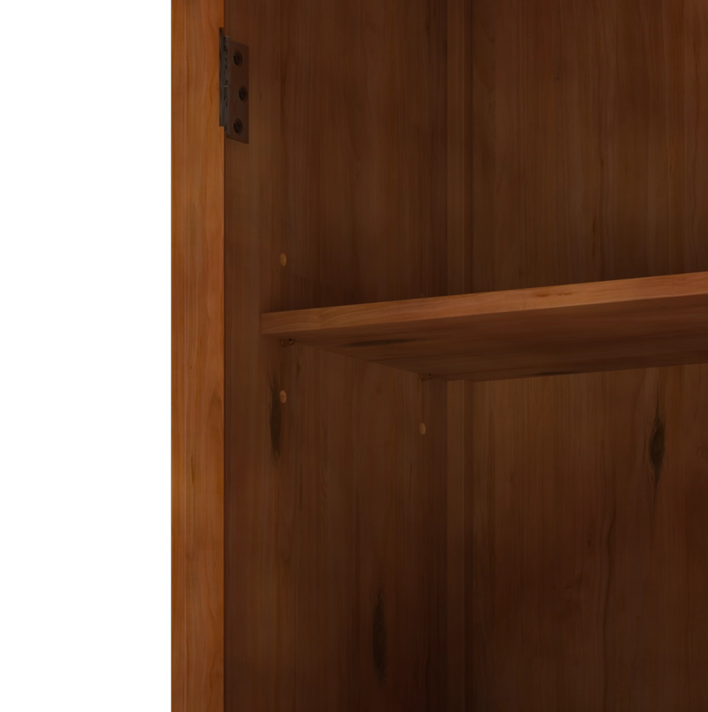 PENSILE 60x22x76,5 cm con ripiani regolabili e cassetti in legno massello marrone