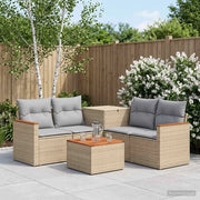 Set di divani 6 pz Beige e Grigio Chiaro 3447629