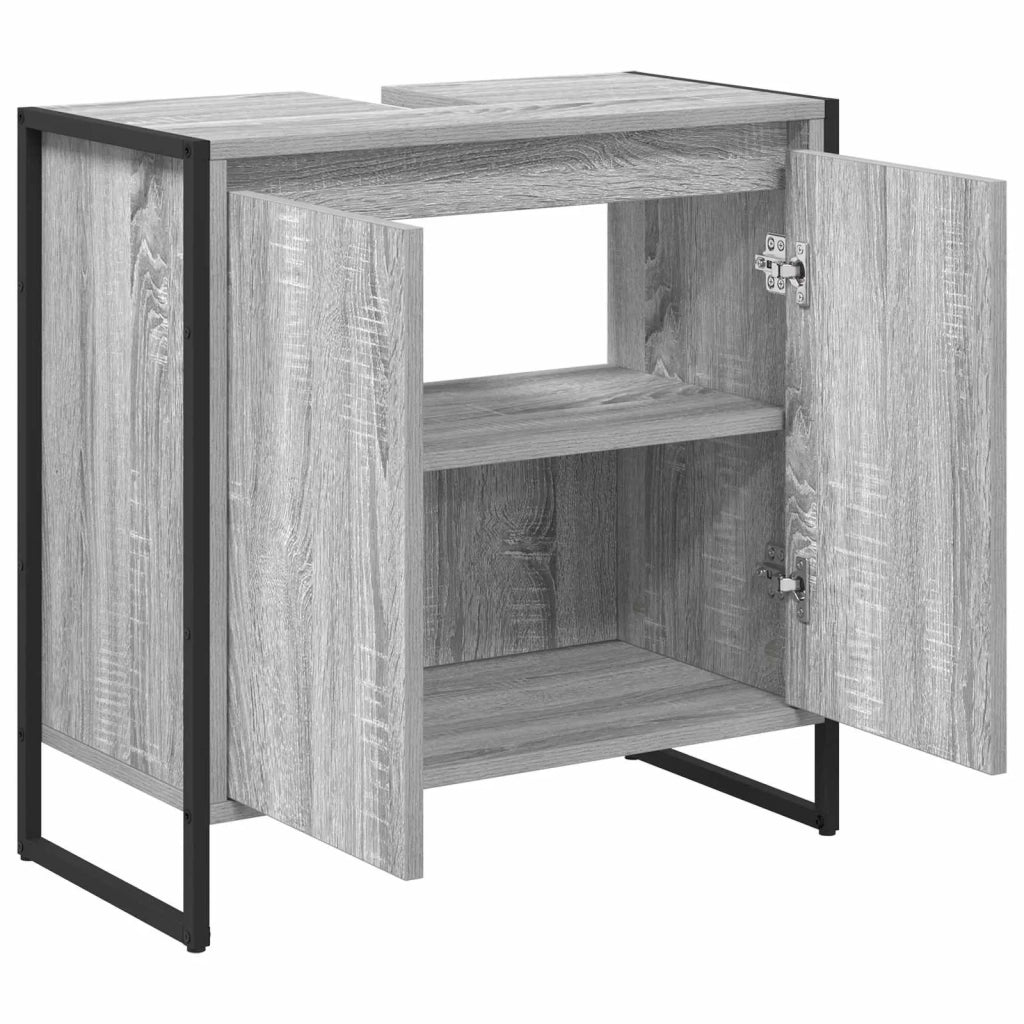 Mobile da Bagno Grigio Sonoma 60 x 30 x 60 cm Legno multistrato