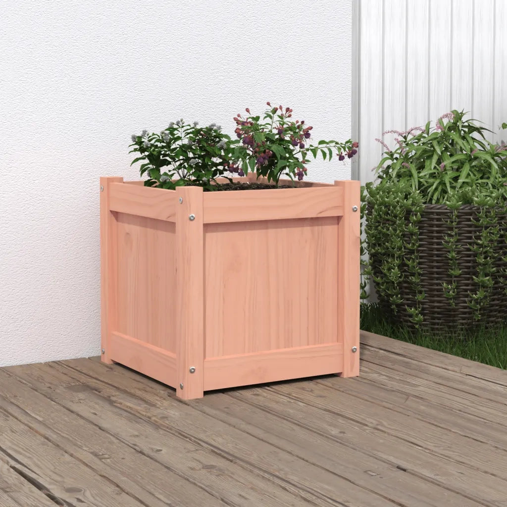 Fioriera | Cassetta per fiori | Vaso da Giardino 40x40x40 cm in Legno Massello di Douglas