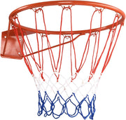 Canestro da Basket, con Anello e Rete, per Bambini e Adulti, da Muro e Tabellone, in Metallo, 46x46CM
