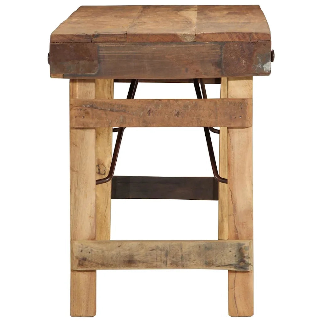panchina Naturale 110 x 35 x 46 cm Legno Vecchio Recuperato 4019621