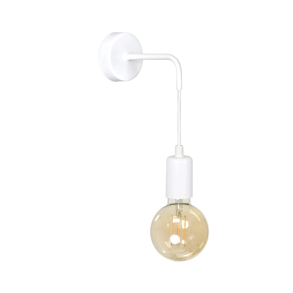 Applique Industrial 1 Luce Multiplo In Acciaio Bianco