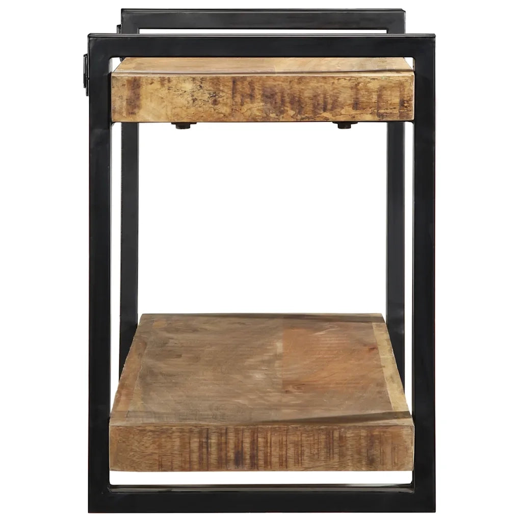 Mensola da Parete 110x33x45cm in Legno Massello di Mango Grezzo 4017488