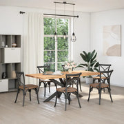 Gamba per Tavolo da Pranzo | Piede del tavolo a Forma di Ragno Antracite 150x78x(72-73) cm Acciaio