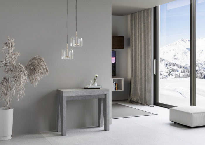 Consolle Allungabile 90-300x42x77 cm in Nobilitato Grigio