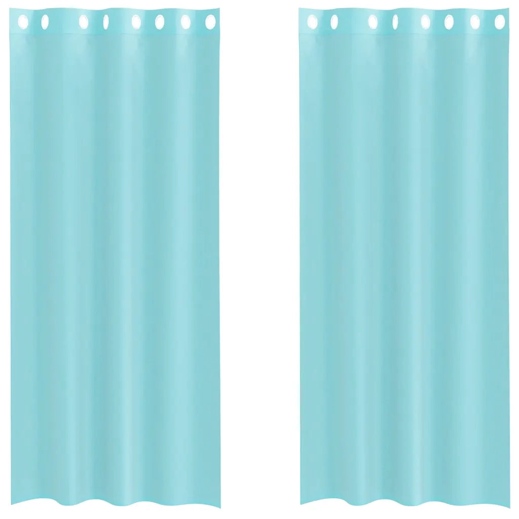 Tende in Voile con Occhielli 2 pz Turchese