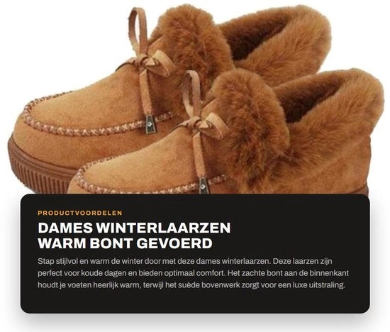 Stivali da Neve per Donna - Suède - Antiscivolo - Assorbimento Shock - Altezza Elevata - Impermeabili con Pelle Naturale