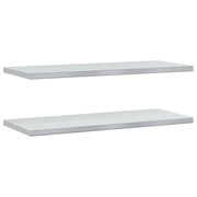 2 pz Mensole a Muro | Scaffale Parete | Ripiano a parete 100x40 cm Argento in Acciaio Inossidabile
