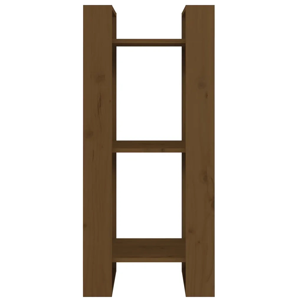 Libreria Divisorio-Scaffale per Libri-Mobile di Stoccaggio ambra 41x35x91 cm in Legno Massello
