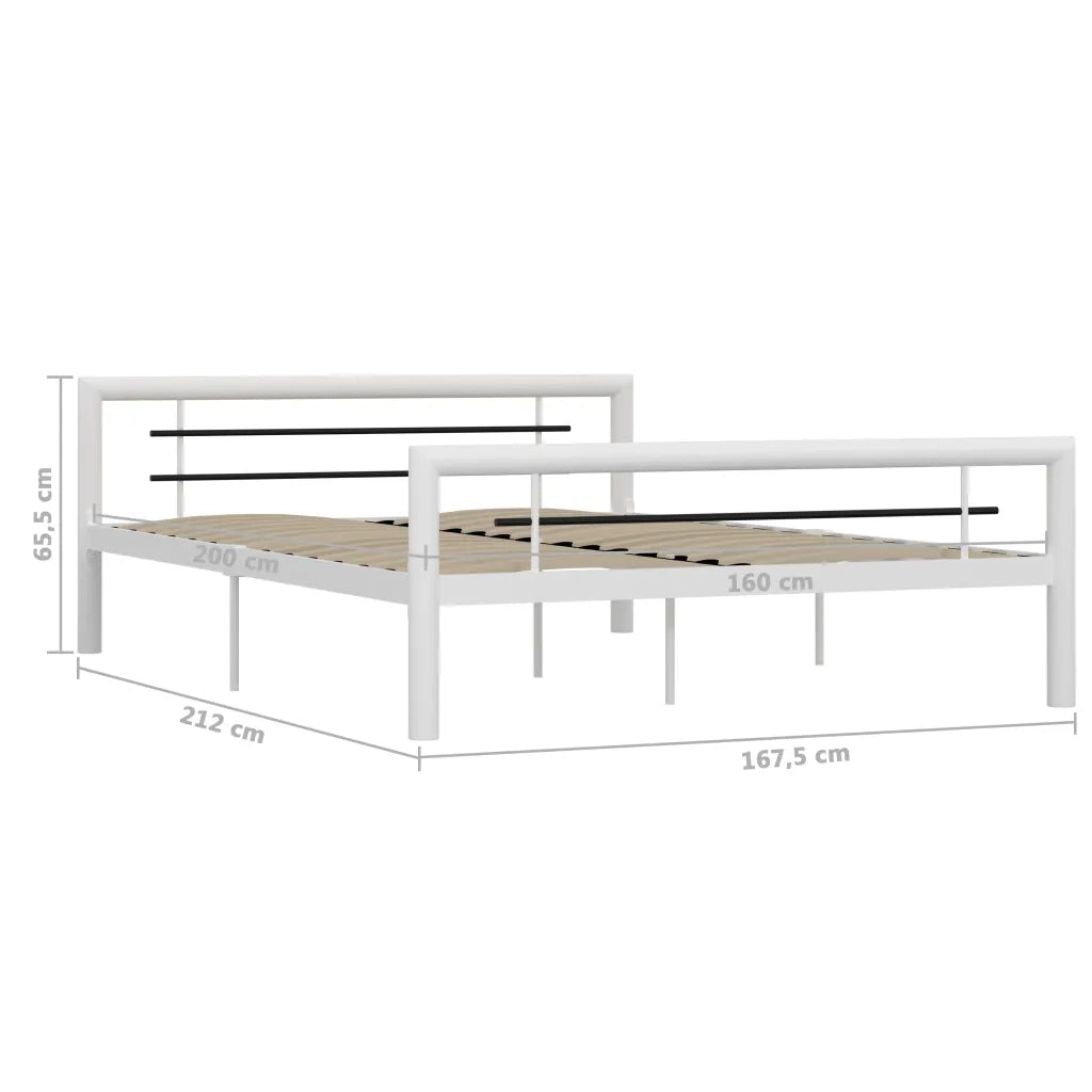 Giroletto Bianco e Nero in Metallo 160x200 cm 284548