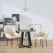 Sedie da Pranzo 2 pz Crema in Velluto cod mxl 61261