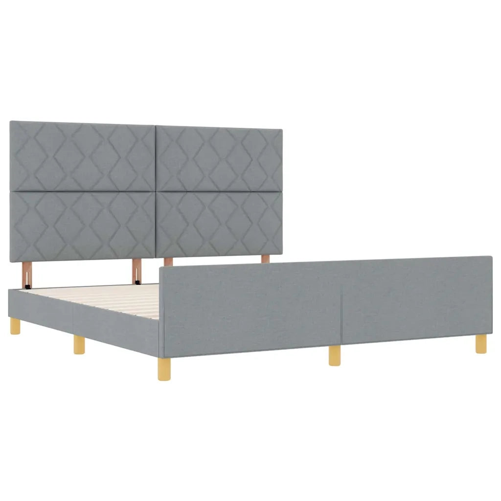 Struttura del letto Grigio chiaro 180 x 200 cm Tessuto 3344823